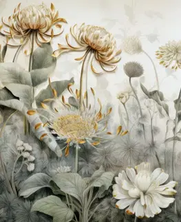 Tapety listy Tapeta květiny zahalené přírodou