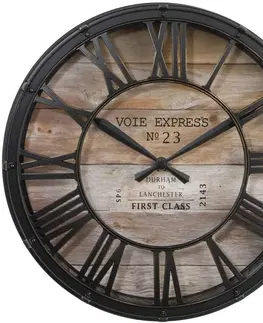 Hodiny DekorStyle Nástěnné hodiny Voie Express 39 cm