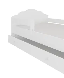 Postele ArtAdrk Dětská postel CASIMO | se zásuvkou a zábranou Provedení: Modrý medvídek