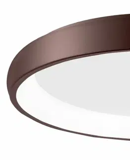 LED stropní svítidla Nova Luce Stmívatelné nízké LED svítidlo Albi v různých variantách - pr. 610 x 85 mm, 50 W, hnědá NV 8105612