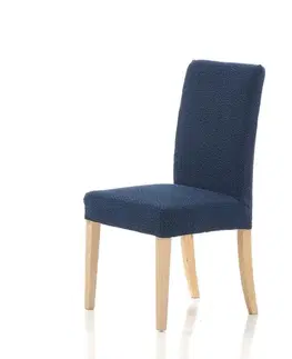 Židle Forbyt, Potah elastický na celou židli, komplet 2 ks Petra, modrá