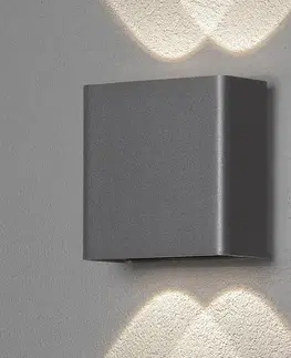 Venkovní nástěnná svítidla Konstsmide LED nástěnné světlo Chieri, 4 zdroje antracit