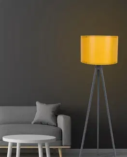 Lampy a lampičky Stojací lampa 110 žlutá šedá