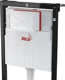 WC sedátka ALCADRAIN Sádromodul předstěnový instalační systém s bílým/ chrom tlačítkem M1720-1 + WC CERSANIT CLEANON COMO + SEDÁTKO AM101/1120 M1720-1 CO1