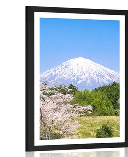 Příroda Plakát s paspartou sopka Fuji