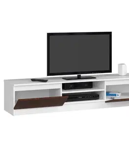 TV stolky Ak furniture TV stolek Ronon 160 cm bílý/venge