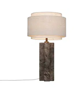 Světla na parapety DFTP by Nordlux Stolní lampa Takai z textilu a mramoru