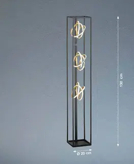 Stojací lampy FISCHER & HONSEL LED stojací lampa Gisi, 3 zdroje, stmívatelná