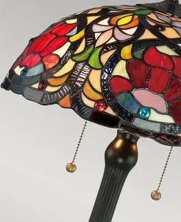 Stolní lampy QUOIZEL Stolní lampa Larissa ve stylu Tiffany