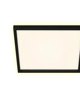 LED stropní svítidla BRILONER Svítidlo LED panel, 42,2 cm, 3000 lm, 22 W, černá BRI 7364-015
