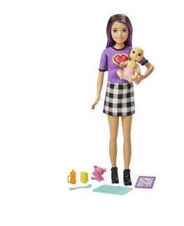 Hračky panenky MATTEL - Barbie Chůva + Miminko / Doplňky , Mix Produktů
