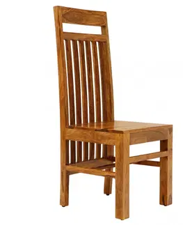 Židle Židle s žebrováním Gani z indického masivu palisandr / sheesham