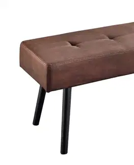 Lavice do jídelny LuxD Designová lavice Bailey 100 cm hnědá