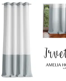 Záclony Záclona AmeliaHome Irvette stříbrná, velikost 140x250