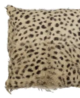 Dekorační polštáře Polštář Leopard z kozí kůže - 40*40*10cm Mars & More QXKSGL