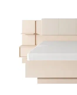 Postele ArtLas Manželská postel DUST s nočními stolky | 160 x 200 cm Provedení: Postel s výklopným roštem bez matrace