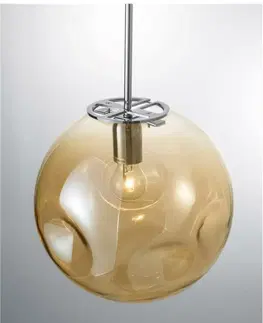 Designová závěsná svítidla NOVA LUCE závěsné svítidlo MAYAN chromovaný kov šampaň sklo E27 1x12W 230V IP20 bez žárovky 9988104