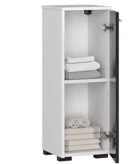 Koupelnový nábytek Ak furniture Koupelnová skříňka Fin 30 cm bílá/grafitová lesk