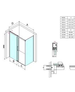 Sprchové kouty GELCO FONDURA sprchové dveře 1100, čiré sklo GF5011