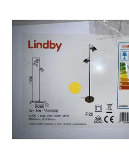 Lampy Lindby Lindby - Stojací lampa SHILA 2xGU10/25W/230V 