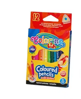 Hračky PATIO - Colorino pastelky krátké TRIO 12 barev