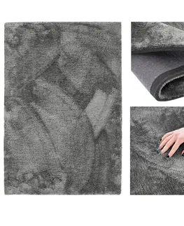 Koberce a koberečky Kusový koberec AmeliaHome Morko tmavě šedý, velikost 100x150