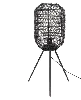 Lampy Černá antik drátěná stolní lampa Gione - Ø 21*63 cm E27/max 1*40W Clayre & Eef 5LMP655