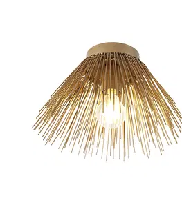 Stropni svitidla Stropní lampa ve stylu Art Deco zlatá - koště