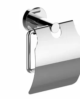 WC štětky SAPHO XR732 X-Round držák toaletního papíru, s krytem, stříbrná