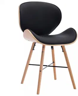 Židle Jídelní židle 2 ks ohýbané dřevo Dekorhome Hnědá / krémová
