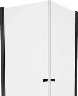 Sifony k pračkám MEXEN/S PRETORIA duo sprchový kout 90 x 80, transparent, černý + vanička včetně sifonu 852-090-080-70-02-4010B