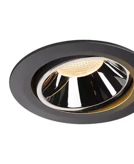 LED podhledová svítidla SLV BIG WHITE NUMINOS MOVE DL XL vnitřní LED zápustné stropní svítidlo černá/chrom 2700 K 20° otočné a výkyvné 1003699