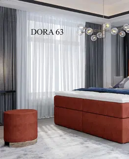 Postele Čalouněná postel VIVRE Boxsprings 160 x 200 cm Dora 63