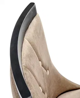 Židle HALMAR Jídelní židle MODULO 50 cm béžová/černá