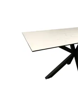 Jídelní stoly Dkton Keramický jídelní stůl Neele 160 cm bílý