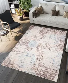 Moderní koberce Trendy koberec v hnědých odstínech s jemným vzorem Šířka: 80 cm | Délka: 150 cm
