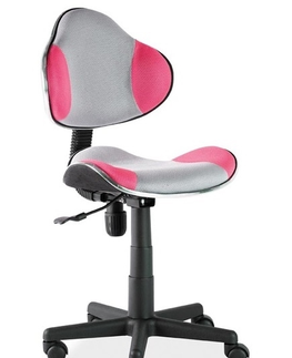 Kancelářské židle Kancelářská židle PEDROZA, šedá/růžová