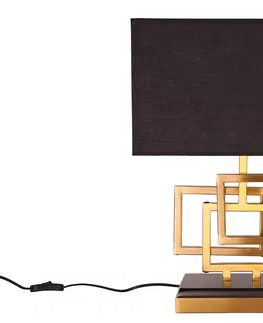 Stolní lampy LuxD 25966 Designová stolní lampa Calanthe 56 cm zlatá