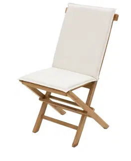 Zahradní židle a křesla DEOKORK Zahradní skládací židle s poduškou FOXI (teak)