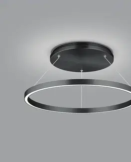 Závěsná světla Knapstein LED závěsné světlo Lisa-D, kruhové, černá