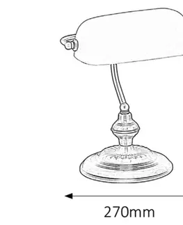 Retro stolní lampy Rabalux stolní lampa Bank E27 1x MAX 60W bronzová 4038