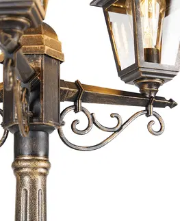 Venkovni lucerny Klasická lampa starožitné zlato 3-světlo IP44 - kapitál