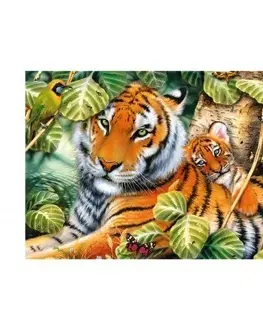 Hračky puzzle TREFL - puzzle 1500 Dva tygři