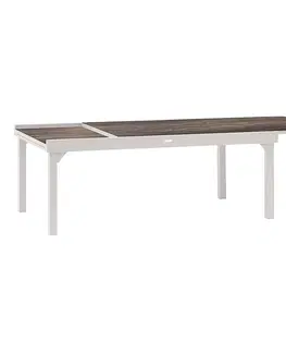 Zahradní stolky DEOKORK Hliníkový stůl VALENCIA 200/320 cm (bílá)
