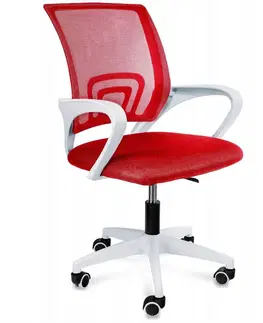 Kancelářské židle ArtJum Kancelářské křeslo JUPI | bílá podnož / červená