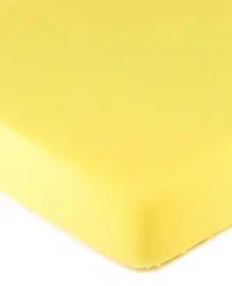 Prostěradla 4Home jersey prostěradlo žlutá, 90 x 200 cm