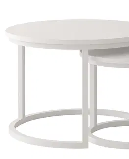 Konferenční stolky Idzczak Meble Set konferenčních stolků TORONTO dub bílý