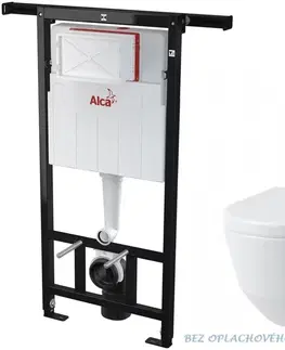 WC sedátka ALCADRAIN Jádromodul předstěnový instalační systém bez tlačítka + WC LAUFEN PRO RIMLESS + SEDÁTKO AM102/1120 X LP1