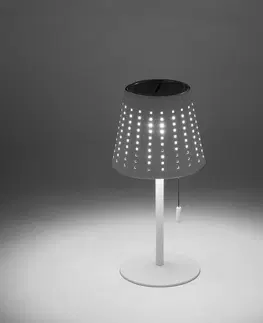 Venkovní dekorativní svítidla JUST LIGHT. LED stolní lampa Mandy, USB, solární, bílá
