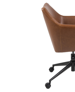 Kancelářská křesla Dkton Designová kancelářská židle Norris brandy